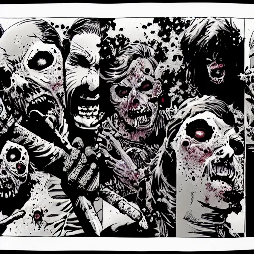 Image similar to zombie apocalypse by richard corben, detailed