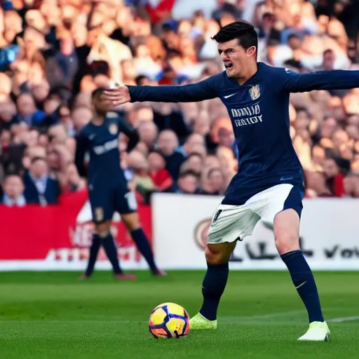 Prompt: harry maguire bullying cristiano ronaldo