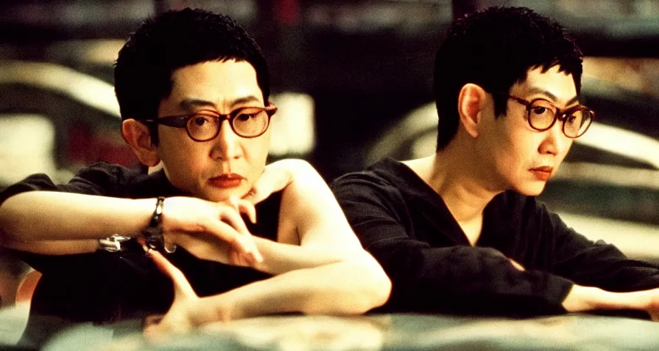 Prompt: wong kar wai love movie scene