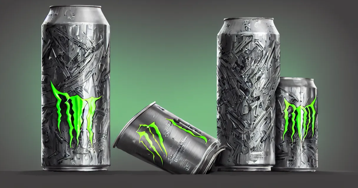 Image similar to aluminian can of monster energy drink, highly detailed, digital painting, artstation, concept art, smooth and sharp focus, illustration