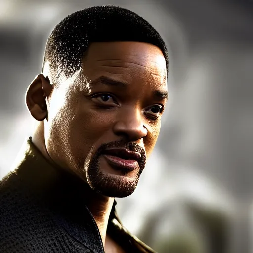 Image similar to Will Smith as blade 4K detail