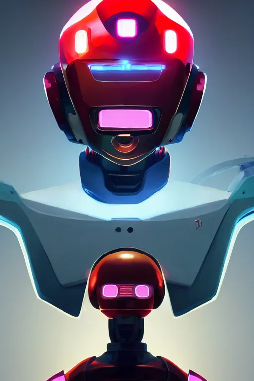 Image similar to metabots medabots medarotto medarot robot minimalist comics helmet mask neon cybereye, behance hd by jesper ejsing, by rhads, makoto shinkai and lois van baarle, ilya kuvshinov, rossdraws global illumination ray tracing hdr radiating a glowing aura