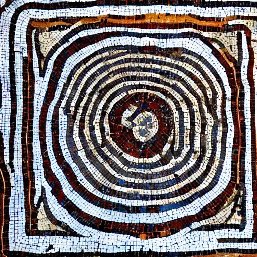 Image similar to alien roman mosaic