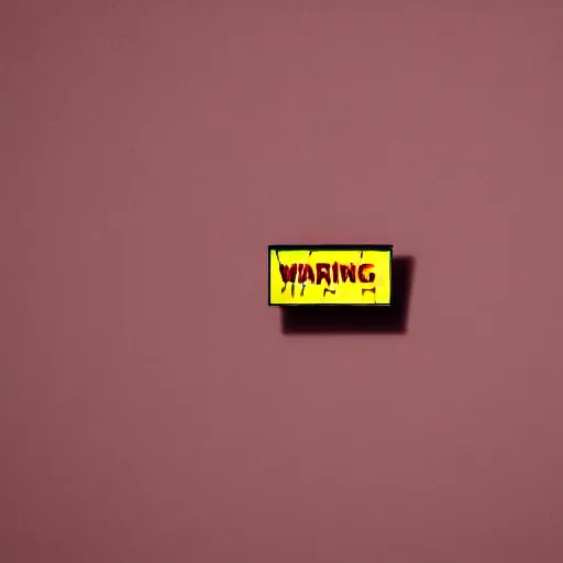 Image similar to an award - winning photo of a retro minimalistic clean fire warning enamel pin, behance