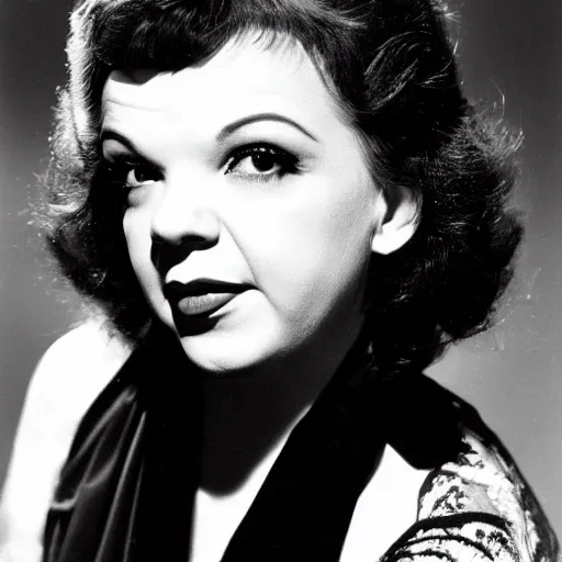 Prompt: photographic portrait of a hybrid of lisa minelli and judy garland aged 2 2, with a fringe, 8 k