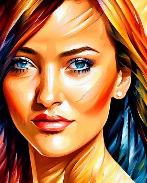 Prompt: girl artwork by leonid afremov, artwork by sandra chevrier golden hour, illustration, highly detailed, simple, smooth and clean vector curves, no jagged lines, vector art, smooth, artstation