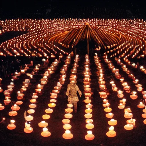 Image similar to the arena of the ancient circus , shining with thousands of candles