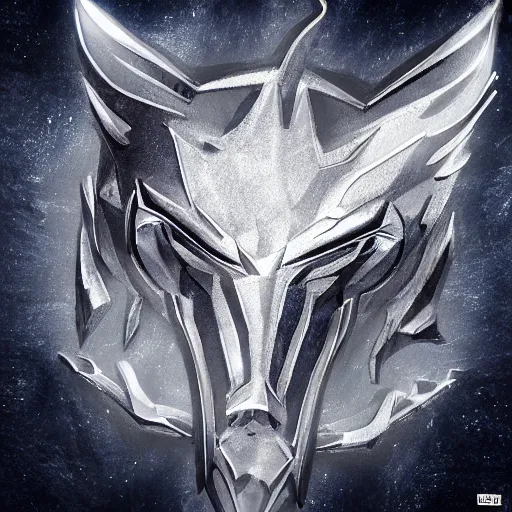 Image similar to silver ethereum cryptocurrency symbol as the eye of a beast, epic fantasy digital art