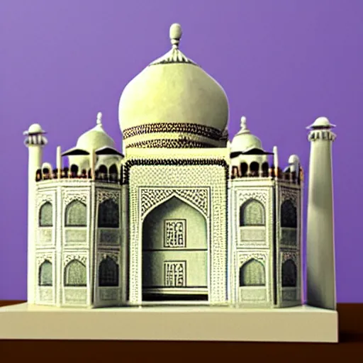 Image similar to a reconstruction of the cheese taj mahal made ot of cheese