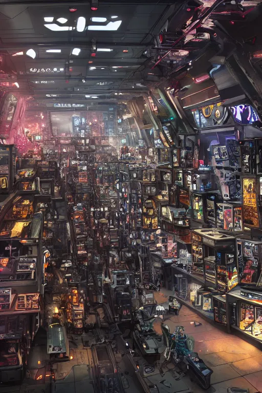 Image similar to Cybertron, inside of a Hot Topic store for goth Decepticons, Transformers, concept art, accurate perspective, cinematography by Wes Anderson, 4k octane render, photorealistic , cinematic lighting, Artstation