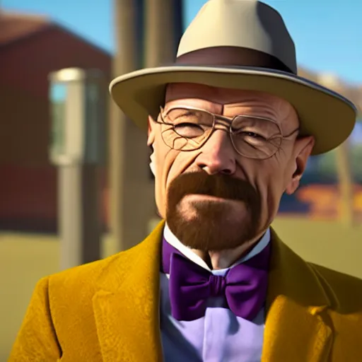 Prompt: Walter White as Willy Wonka inside the chocolate factory, photorealistic, 8k, unreal engine