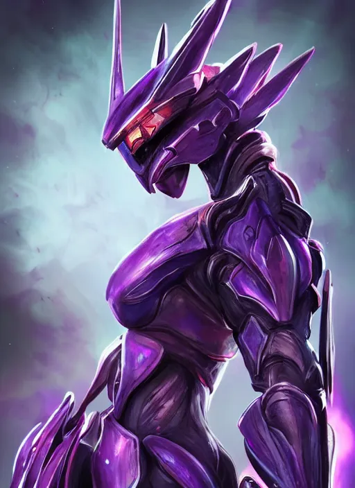 Prompt: cinematic front shot, cosmic beautiful stunning giant robot mecha hot female dragon goddess, sharp spines, sharp metal ears, smooth purple eyes, smooth fuschia skin, elegant smooth silver armor, nebula size, epic proportions, epic scale, macro furry, furry art, dragon art, goddess art, giantess art, warframe, warframe fanart, furaffinity, octane