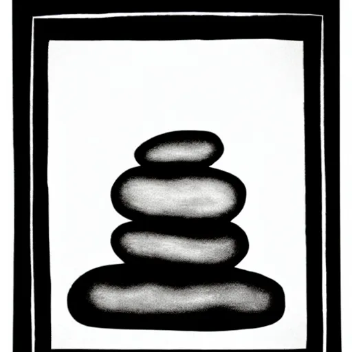 Image similar to zen cairn ink