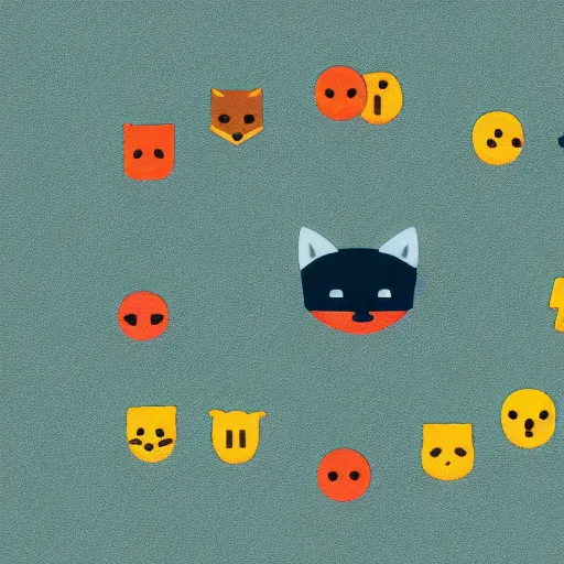 Prompt: night in the woods emoji, 4 k, minimalistic, high quality