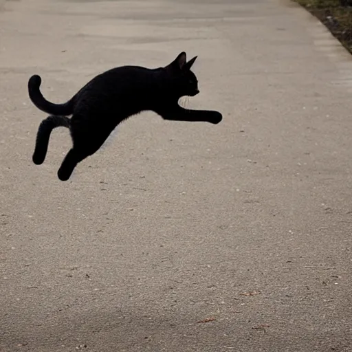 Prompt: cat doing a cool backflip