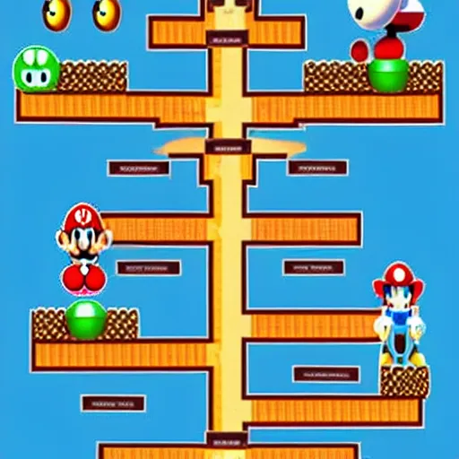 Image similar to super mario family tree