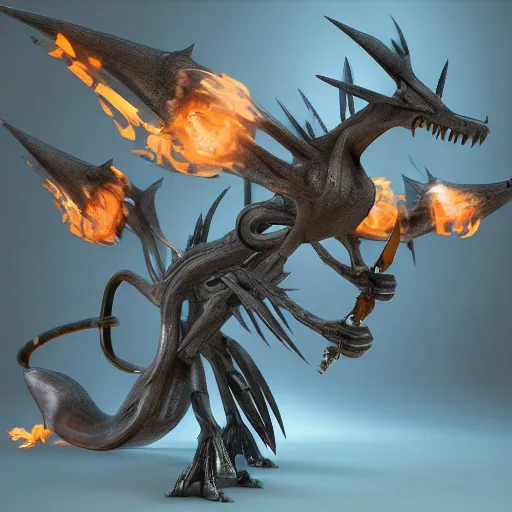 Image similar to biopunk giger pokemon charizard burining, digital art, render, 8k, pixar style