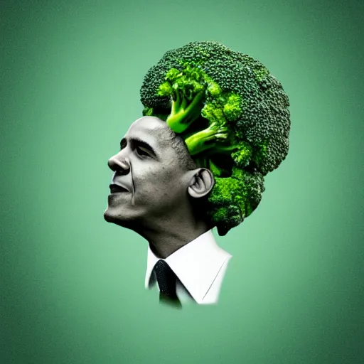 Image similar to broccoli obama, artstation