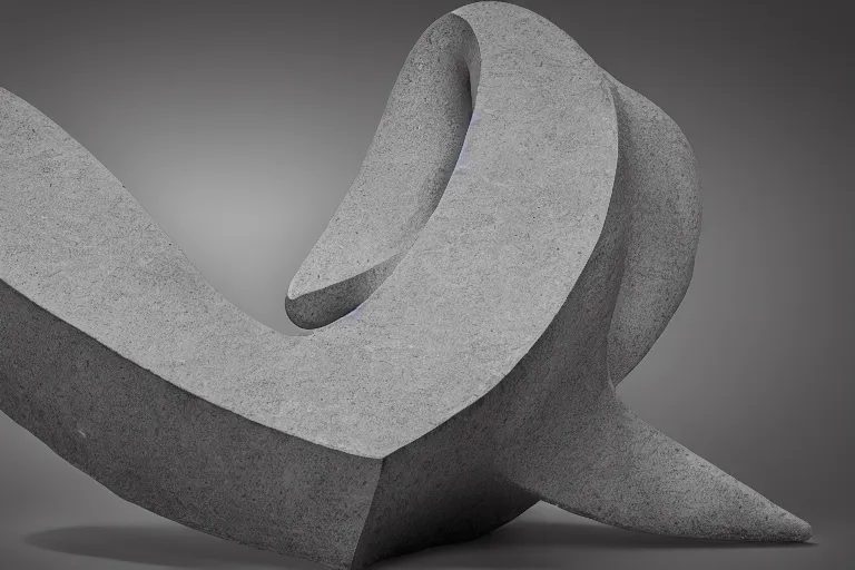 Image similar to a black and white photo of a sculpture, an abstract sculpture by isamu noguchi, zbrush central, precisionism, marble sculpture, biomorphic