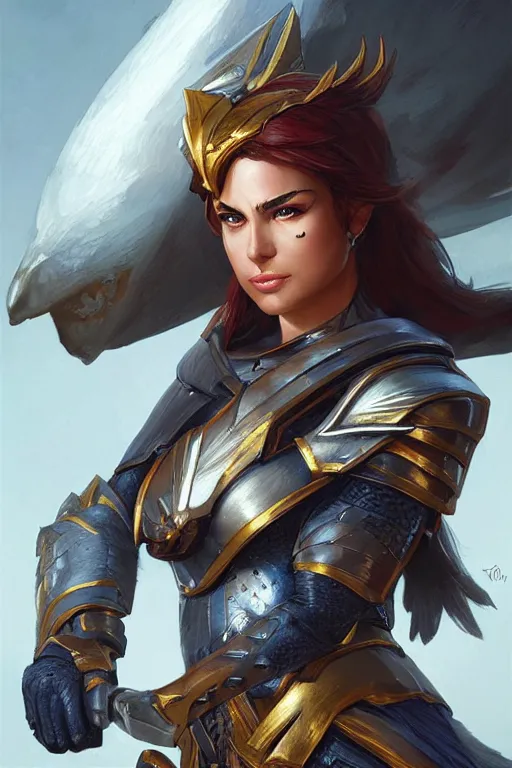 Image similar to amazon valkyrie athena, d & d, fantasy, portrait, highly detailed, headshot, digital painting, trending on artstation, concept art, sharp focus, illustration, art by artgerm and greg rutkowski and magali villeneuve