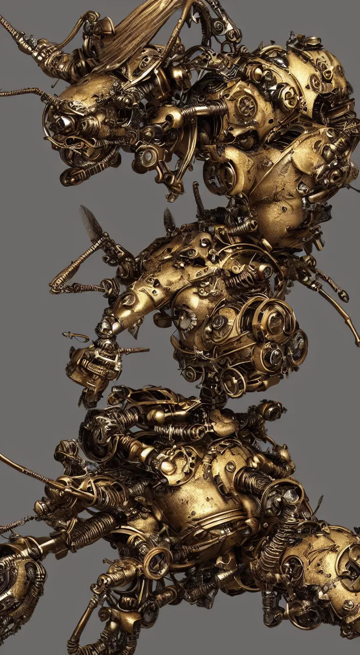 Prompt: robotic steampunk style Mosquito on skin, baroque photorealistic, octane render, insanely detailed, intricate, bronze, concept art,