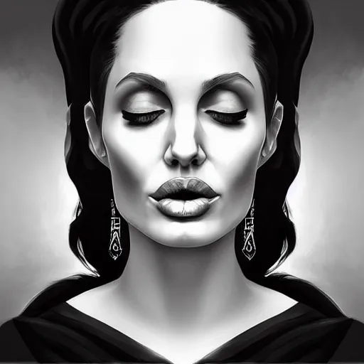 Prompt: “beautiful divine angelina jolie goddess galaxy deity trending on artstation”