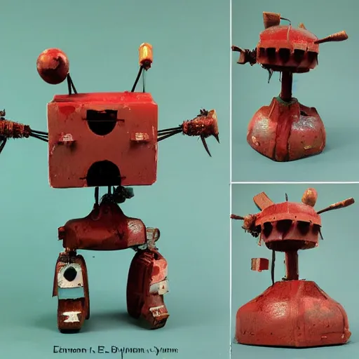 Image similar to E.M. Pino : miniature anti-bot machine created by Ziggy, the former Demon King