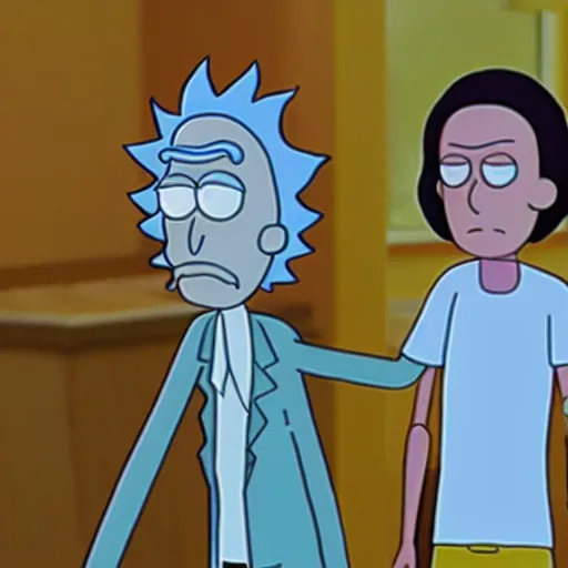 Prompt: live action rick and morty, photorealistic, highly detailed