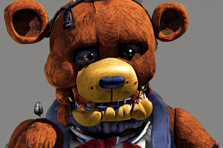 Image similar to a photo of freddy fazbear, photorealistic, 8 k, horror