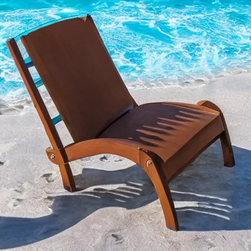 Prompt: a lounge chair in the shape of a wave