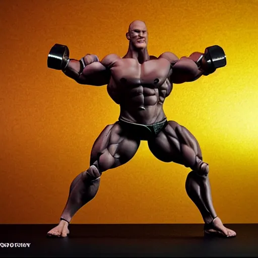 Prompt: Bodybuilder Action Figure, highly detailed, studio lighting