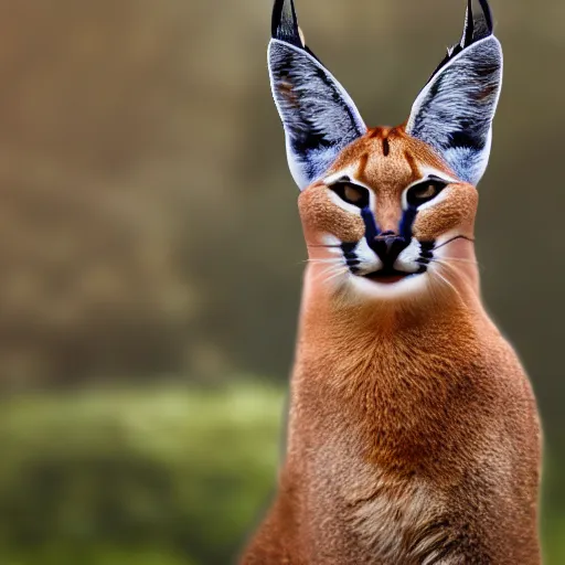 Image similar to caracal, laurel wreath on his head, in laurel wreath, dressed in laurel wreath, has a laurel wreath, fullbody photo, cinematic, high detail, cinematography, vfx, 8 k