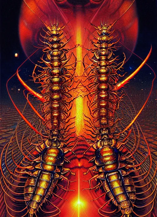 Prompt: realistic detailed image photo of a cockroaches on fire in an outer space by Ayami Kojima, Amano, Karol Bak, Greg Hildebrandt, and Mark Brooks, rich deep colors. Beksinski painting, art by Takato Yamamoto. masterpiece.