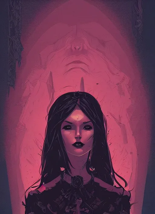 Image similar to portrait of beautifull goth maiden, cute face. dark fantasy, d & d, artstation, art by petros afshar, tom whalen, laurie greasley and greg rutkowski and ilya kuvshinov