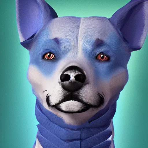 Prompt: bandit heeler, bluey, suit, digital art, 4k,