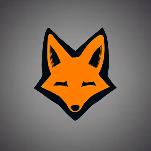 Image similar to neon logo of a fox head on a shield