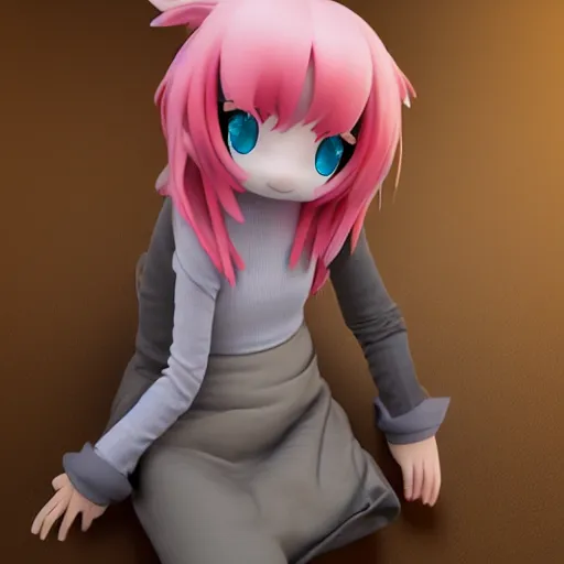 Prompt: cute fumo plush of a girl who has traded her soul for infinite power, vray