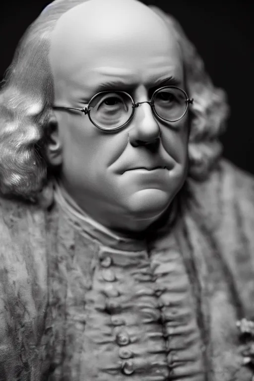 Image similar to benjamin franklin in game of thrones. dslr, 5 0 mm, f / 2. 8, studio lighting