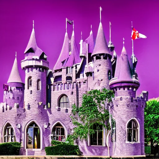 Prompt: purple castle