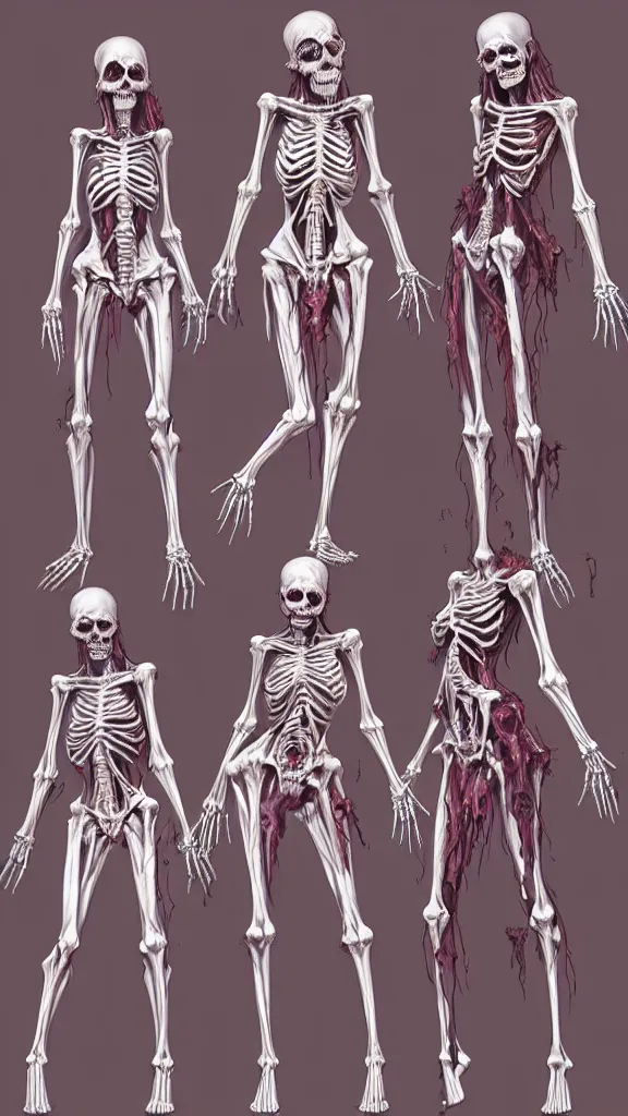 Image similar to plastination wizard who is a zombie girl, skeletal wizard, and a zombie wizard with full body form of a women, Created by Artgerm