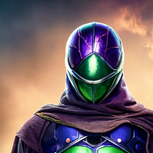 Image similar to mysterio, 4k realistic photo