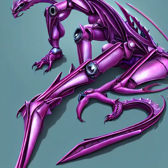 Image similar to very close up foot shot, hyperdetailed elegant beautiful stunning anthropomorphic mecha female dragon showing exquisite sharp dragon soles close to camera, laying on sand, detailed foot shot, sharp claws, sharp silver armor, fuchsia skin, dragon art, warframe destiny fanart, paw art, furry paws, furaffinity, deviantart, octane, ekasportal