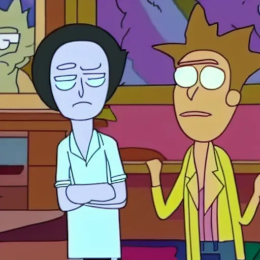 Image similar to johnny depp in rick and morty