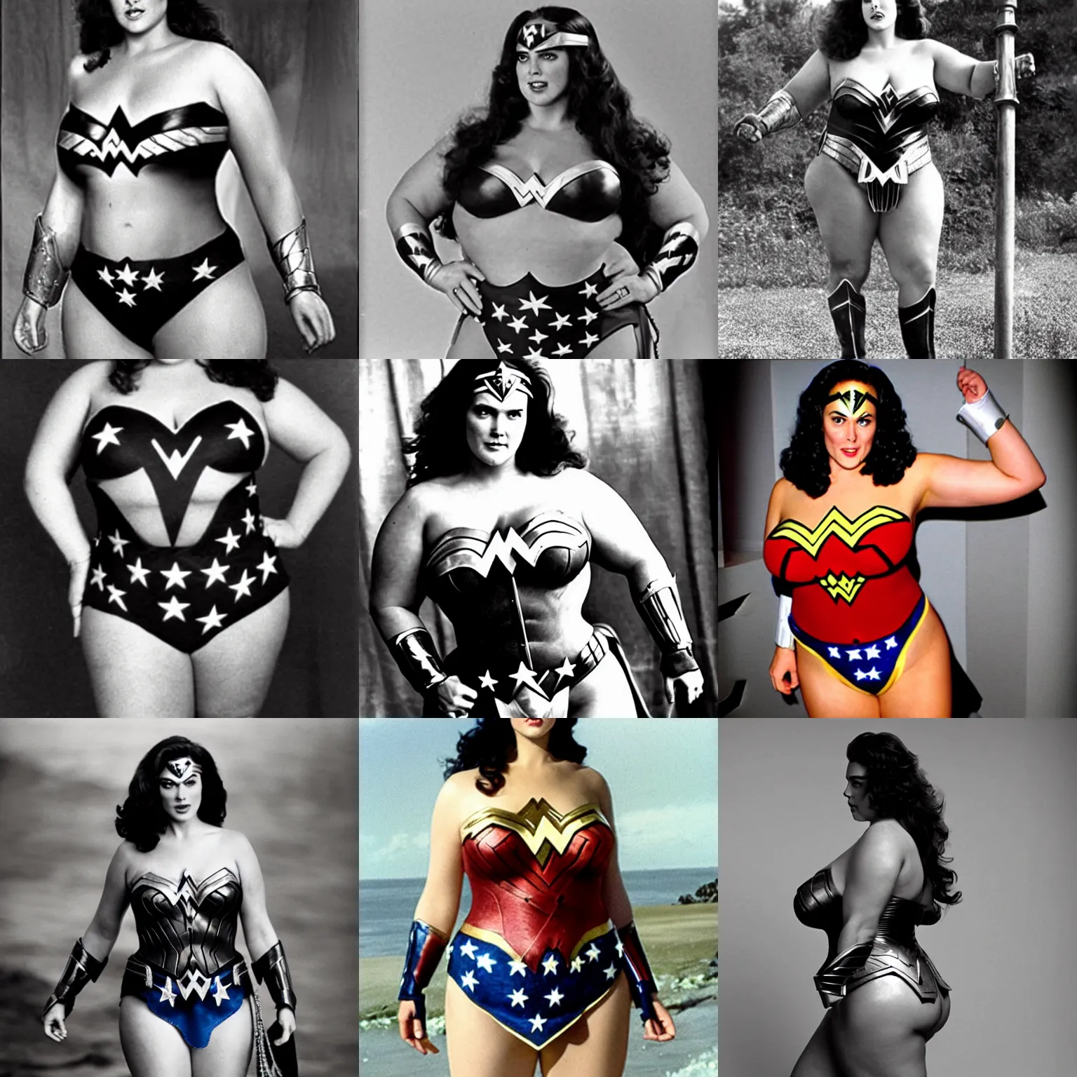 Prompt: photograph of bbw wonder woman