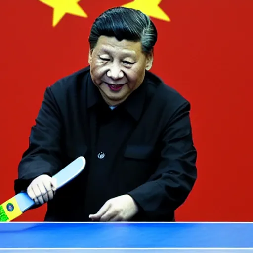 Image similar to xi jinping playing tabletennis