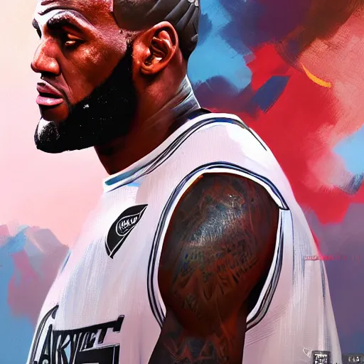 Prompt: highly detailed portrait lebron james basketball player in gta v, stephen bliss, unreal engine, fantasy art by greg rutkowski, loish, rhads, ferdinand knab, makoto shinkai and lois van baarle, ilya kuvshinov, rossdraws, tom bagshaw, global illumination, radiant light, detailed and intricate environment