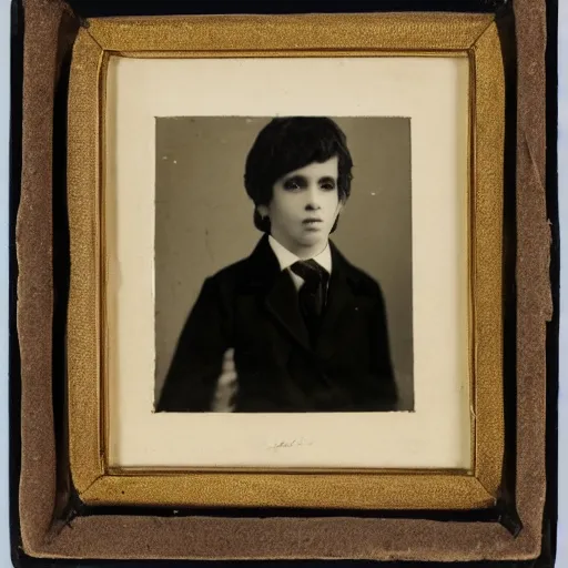 Image similar to photo portrait of attractive young male by Diane Arbus and Louis Daguerre