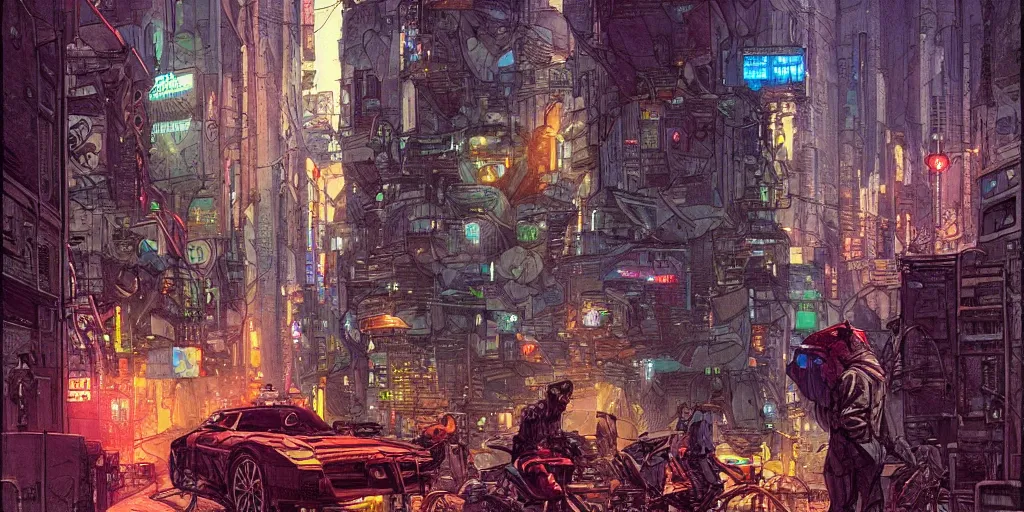 futuristic cyberpunk city, trash in street, people, | Stable Diffusion ...