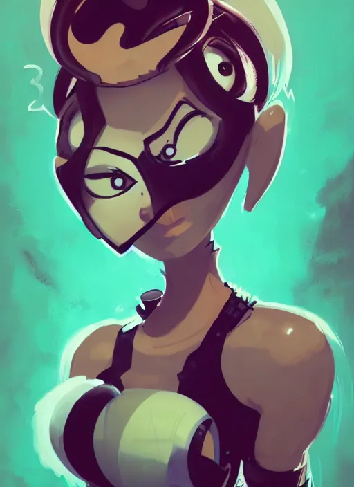 Prompt: a portrait of a pretty sewer punk young lady by greg tocchini