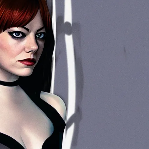 Prompt: emma stone as aeon flux